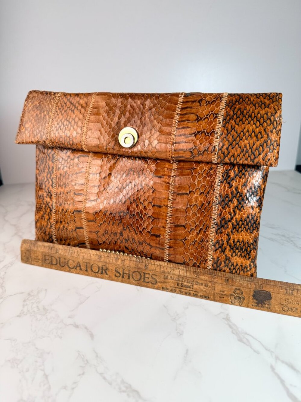 Ruth E Saltz Vintage Snakeskin Clutch - Picture 8 of 9